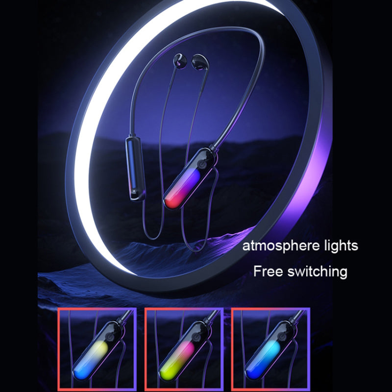 B10 Bluetooth Earphones Silicone Neckband Wireless Headphones with Atmosphere Light B10 Bluetooth Earphones Silicone Neckband Wireless Headphones with Atmosphere Light